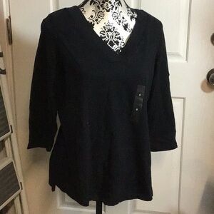 Karen Scott small black blouse
